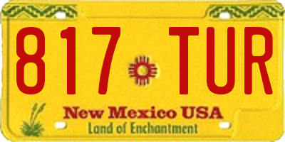NM license plate 817TUR