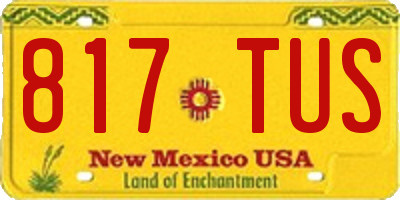 NM license plate 817TUS