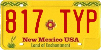 NM license plate 817TYP