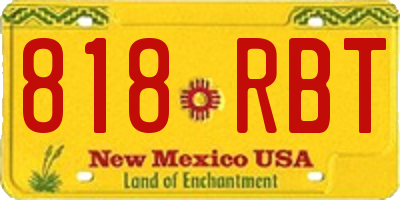 NM license plate 818RBT