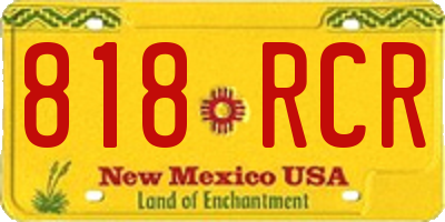NM license plate 818RCR