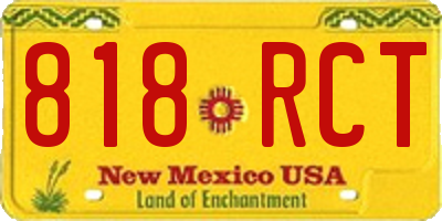 NM license plate 818RCT