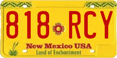 NM license plate 818RCY