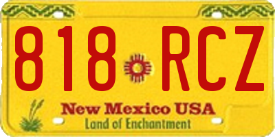 NM license plate 818RCZ