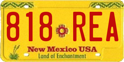 NM license plate 818REA