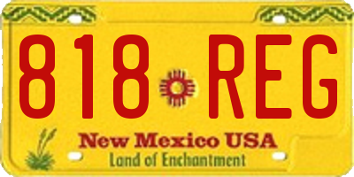 NM license plate 818REG