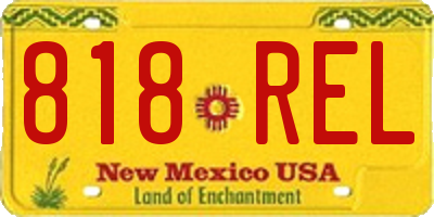 NM license plate 818REL