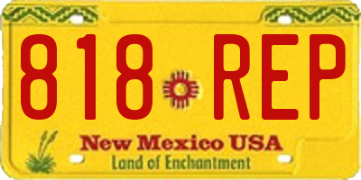 NM license plate 818REP