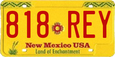 NM license plate 818REY