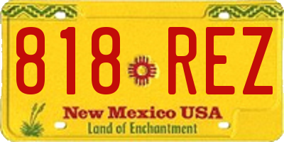 NM license plate 818REZ