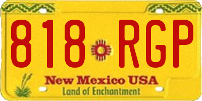 NM license plate 818RGP