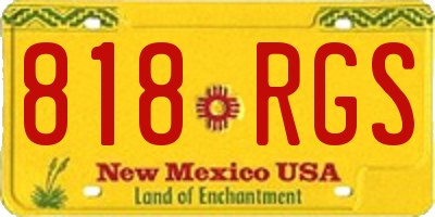 NM license plate 818RGS
