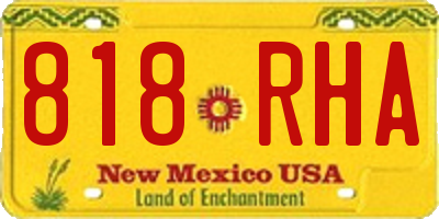 NM license plate 818RHA