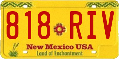 NM license plate 818RIV