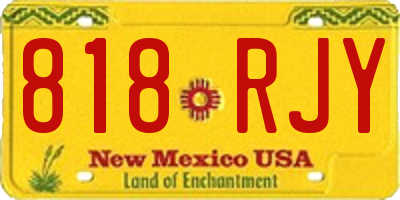 NM license plate 818RJY