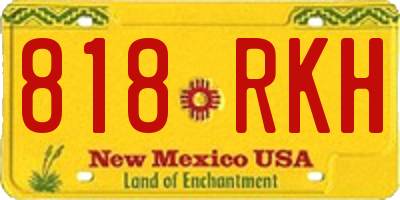 NM license plate 818RKH