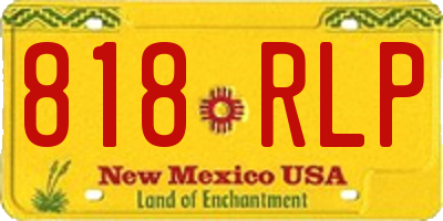 NM license plate 818RLP