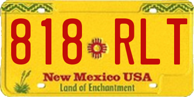 NM license plate 818RLT