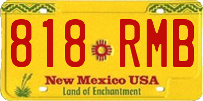 NM license plate 818RMB