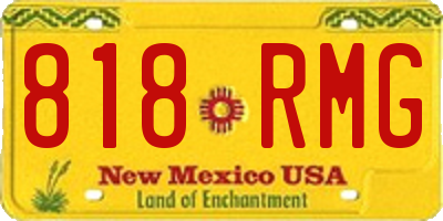 NM license plate 818RMG