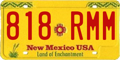 NM license plate 818RMM