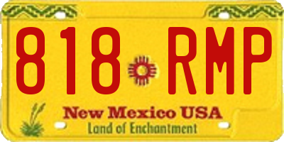 NM license plate 818RMP