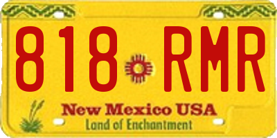 NM license plate 818RMR