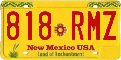 NM license plate 818RMZ
