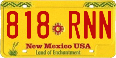 NM license plate 818RNN