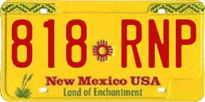 NM license plate 818RNP