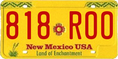 NM license plate 818ROO