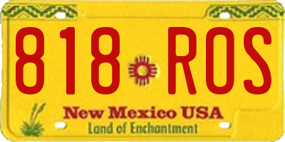 NM license plate 818ROS