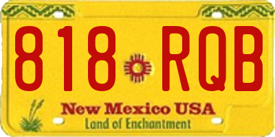 NM license plate 818RQB
