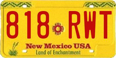 NM license plate 818RWT