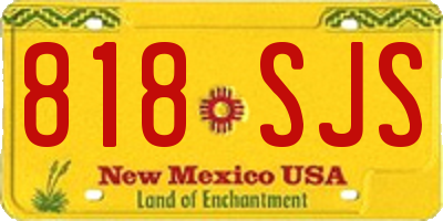 NM license plate 818SJS