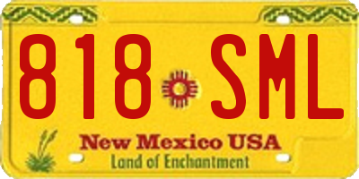 NM license plate 818SML