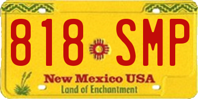 NM license plate 818SMP