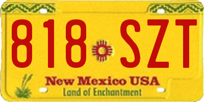 NM license plate 818SZT