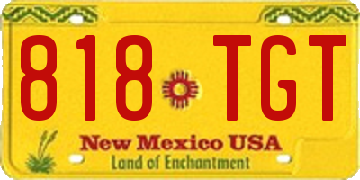 NM license plate 818TGT