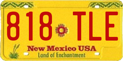 NM license plate 818TLE
