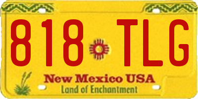 NM license plate 818TLG