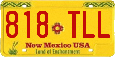 NM license plate 818TLL