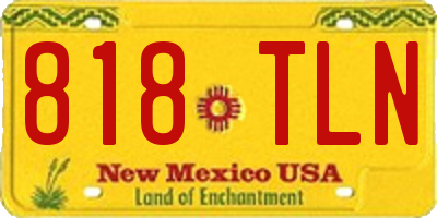NM license plate 818TLN