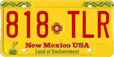 NM license plate 818TLR