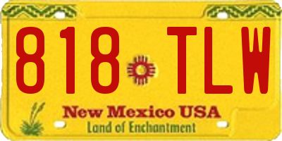 NM license plate 818TLW