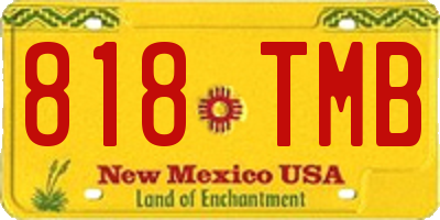 NM license plate 818TMB