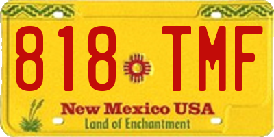 NM license plate 818TMF