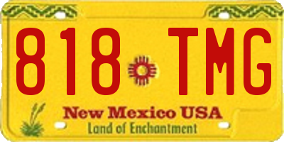 NM license plate 818TMG
