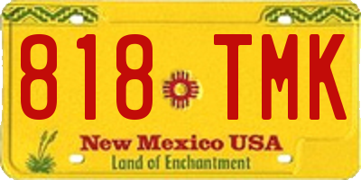 NM license plate 818TMK