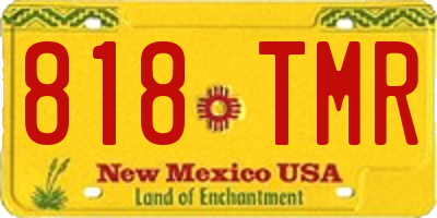 NM license plate 818TMR